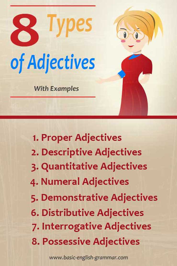 8 Types Of Adjectives With Examples 8 Types Of Adjectives